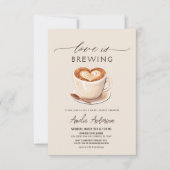 Liebe ist das Brechen von Kaffee Brautparty Einladung (Vorderseite)