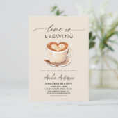 Liebe ist das Brechen von Kaffee Brautparty Einladung (Stehend Vorderseite)