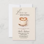 Liebe ist das Brechen von Kaffee Brautparty Einladung (Vorderseite)