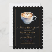 Liebe ist das Brechen von Kaffee Brautparty Einladung (Vorderseite)