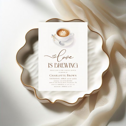 Liebe ist das Brechen von Kaffee Brautparty Einladung
