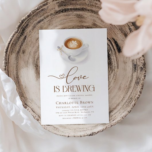 Liebe ist das Brechen von Kaffee Brautparty Einladung