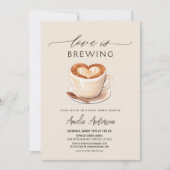Liebe ist das Brechen von Kaffee Brautparty Einladung (Vorderseite)