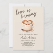 Liebe ist das Brechen von Kaffee Brautparty Einladung (Vorderseite)