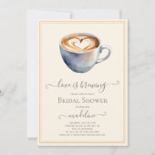 Liebe ist das Brechen von Kaffee Brautparty Einladung (Vorderseite)