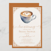 Liebe ist das Brechen von Kaffee Brautparty Einladung (Vorne/Hinten)