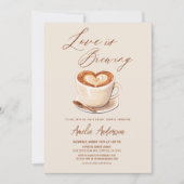 Liebe ist das Brechen von Kaffee Brautparty Einladung (Vorderseite)
