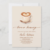 Liebe ist das Brechen von Kaffee Brautparty Einladung (Vorderseite)