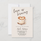 Liebe ist das Brechen von Kaffee Brautparty Einladung (Vorderseite)