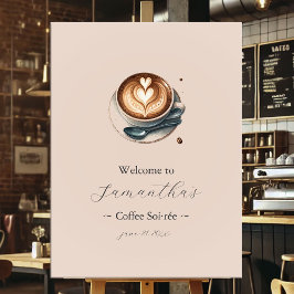 Liebe ist das Brechen von Kaffee Brautparty Poster