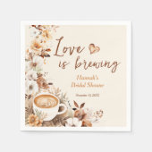 Liebe ist das Brechen von Kaffee Brautparty Serviette (Vorderseite)