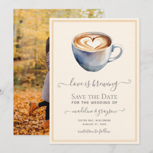 Liebe ist das Brechen von Kaffee Foto Save The Date