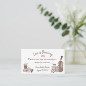 Liebe ist das Brechen von Kaffee Themed Duschbegri Begleitkarte (Stehend Vorderseite)