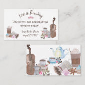 Liebe ist das Brechen von Kaffee Themed Duschbegri Begleitkarte (Vorne/Hinten)