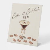 Liebe ist das Brechen von Kaffee und Cocktails Bar Sockelschild (Vorderseite)