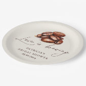 Liebe ist das Brechen von Kaffeebohnen Brautparty Pappteller (Schrägansicht)