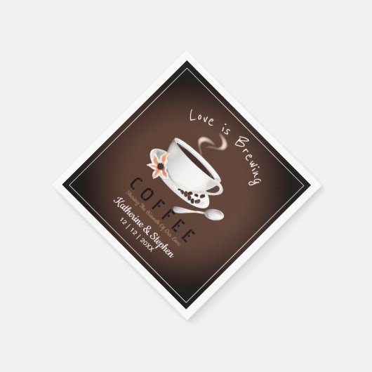 Liebe ist das Brechen von Kaffeeheirat Serviette (Ecke)