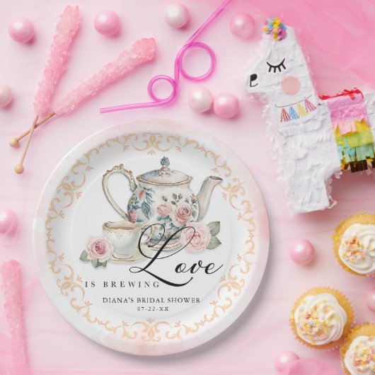 Liebe ist das Brennen von Brautparty Papierplatte Pappteller (Party)