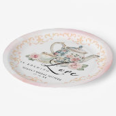 Liebe ist das Brennen von Brautparty Papierplatte Pappteller (Schrägansicht)