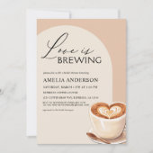 Liebe ist das Brewing Arch Coffee Brautparty Einladung (Vorderseite)