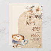 Liebe ist das Brewing Arch Coffee Brautparty Einladung (Vorne/Hinten)