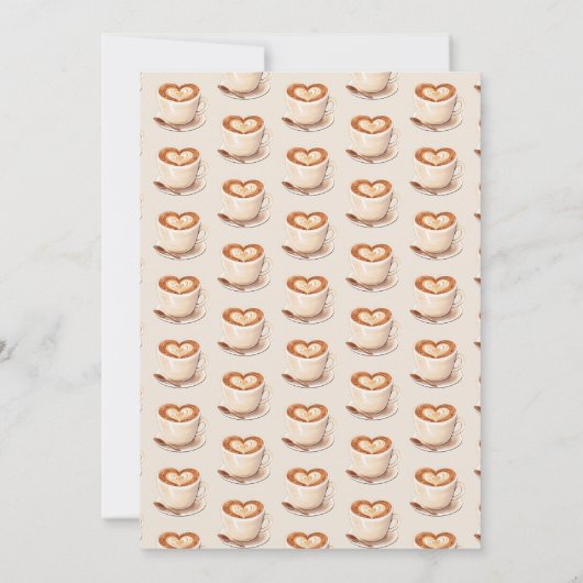 Liebe ist das Brewing Arch Coffee Café Brautparty Einladung (Rückseite)