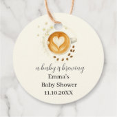 Liebe ist das Brewing Baby Dusche Geschenkanhänger (Rückseite)