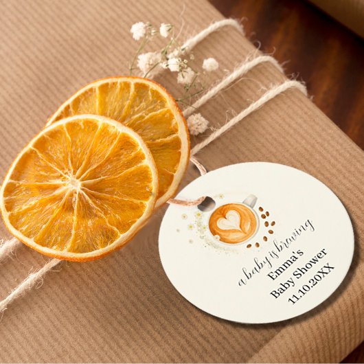 Liebe ist das Brewing Baby Dusche Geschenkanhänger