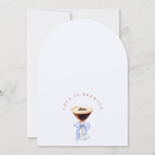 Liebe ist das Brewing Blue Arch Brautparty Einladung (Rückseite)