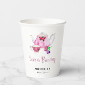 Liebe ist das Brewing Brautparty Tee Party Pappbecher (Rückseite)