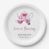 Liebe ist das Brewing Brautparty Tee Party Pappteller (Vorderseite)