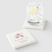 Liebe ist das Brewing Brautparty Tee Party Steinuntersetzer (Seitenansicht)