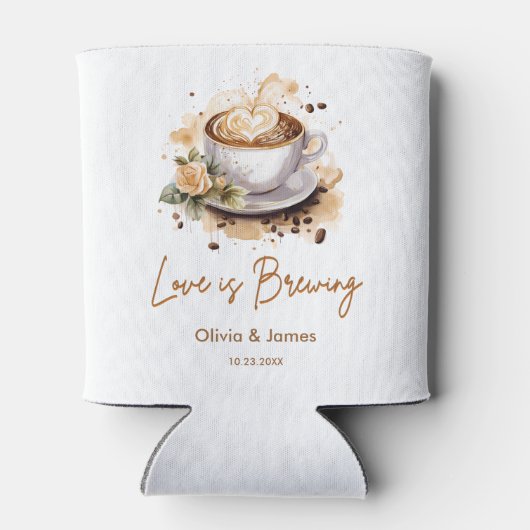 Liebe ist das Brewing Brown Coffee Brautparty Hoch Dosenkühler (Rückseite)