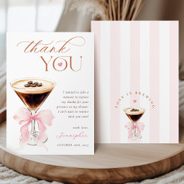 Liebe ist das Brewing Coquette Brautparty Dankeskarte