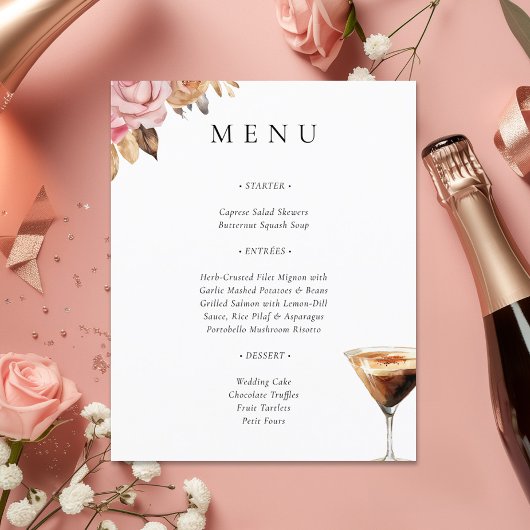 Liebe ist das "Brewing Espresso Brautparty Menu"