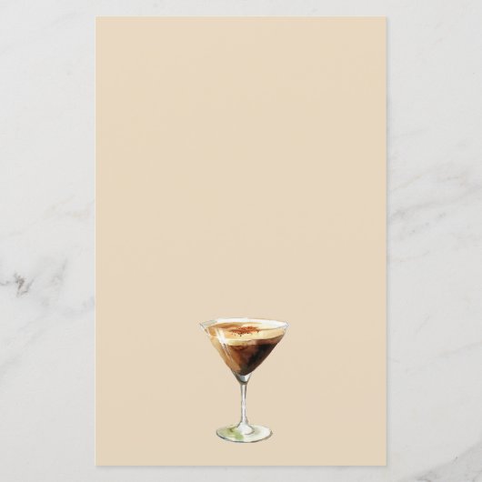 Liebe ist das "Brewing Espresso Brautparty Menu" (Rückseite)