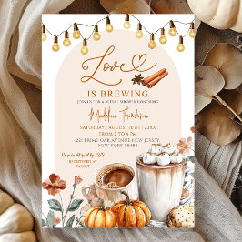 Liebe ist das Brewing Pumpkin Coffee Brautparty Einladung
