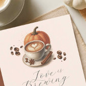 Liebe ist das Brewing Pumpkin Speckkaffee Brautpar Einladung
