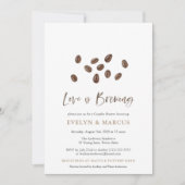 Liebe ist das Brewing Sophisticous Coffee Brautpar Einladung (Vorderseite)