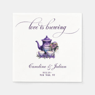 Liebe ist das Brewing Tea Party Gothic Brautparty Serviette
