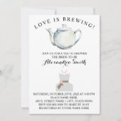 Liebe ist das Brewing Tee Brautparty Einladung (Vorderseite)
