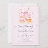 Liebe ist das Brewing Tee Brautparty Einladung (Vorderseite)