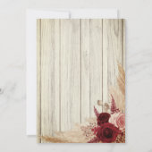 Liebe ist das Brewing Tee Brautparty Pampas Grass Einladung (Rückseite)