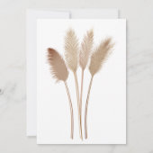 Liebe ist das Brewing Tee Brautparty Pampas Grass Einladung (Rückseite)