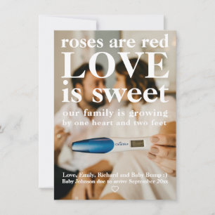 Liebe ist das Foto des Sweet Valentins zur Schwang Ankündigung