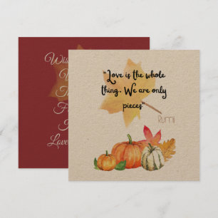 "Liebe ist das Ganze. Wir sind nur Teile" Rumi Einladung