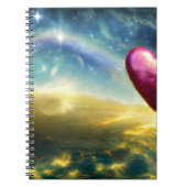 Liebe ist das Zentrum des Schöpfungsblatts Notizblock (Vorderseite)