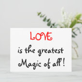 Liebe ist der beste Zauber aller ! Einladung (Stehend Vorderseite)