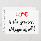 Liebe ist der beste Zauber aller ! Einladung (Vorne/Hinten)