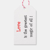 Liebe ist der Beste Zauber aller Geschenketiketten Geschenkanhänger (Vorderseite)